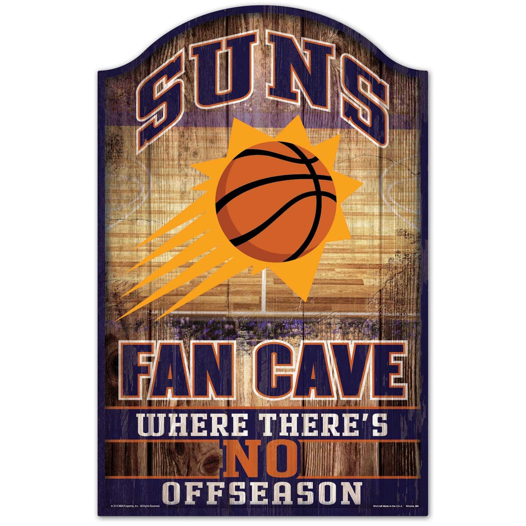 Phoenix Suns WinCraft NBA Fan Cave Wood Sign