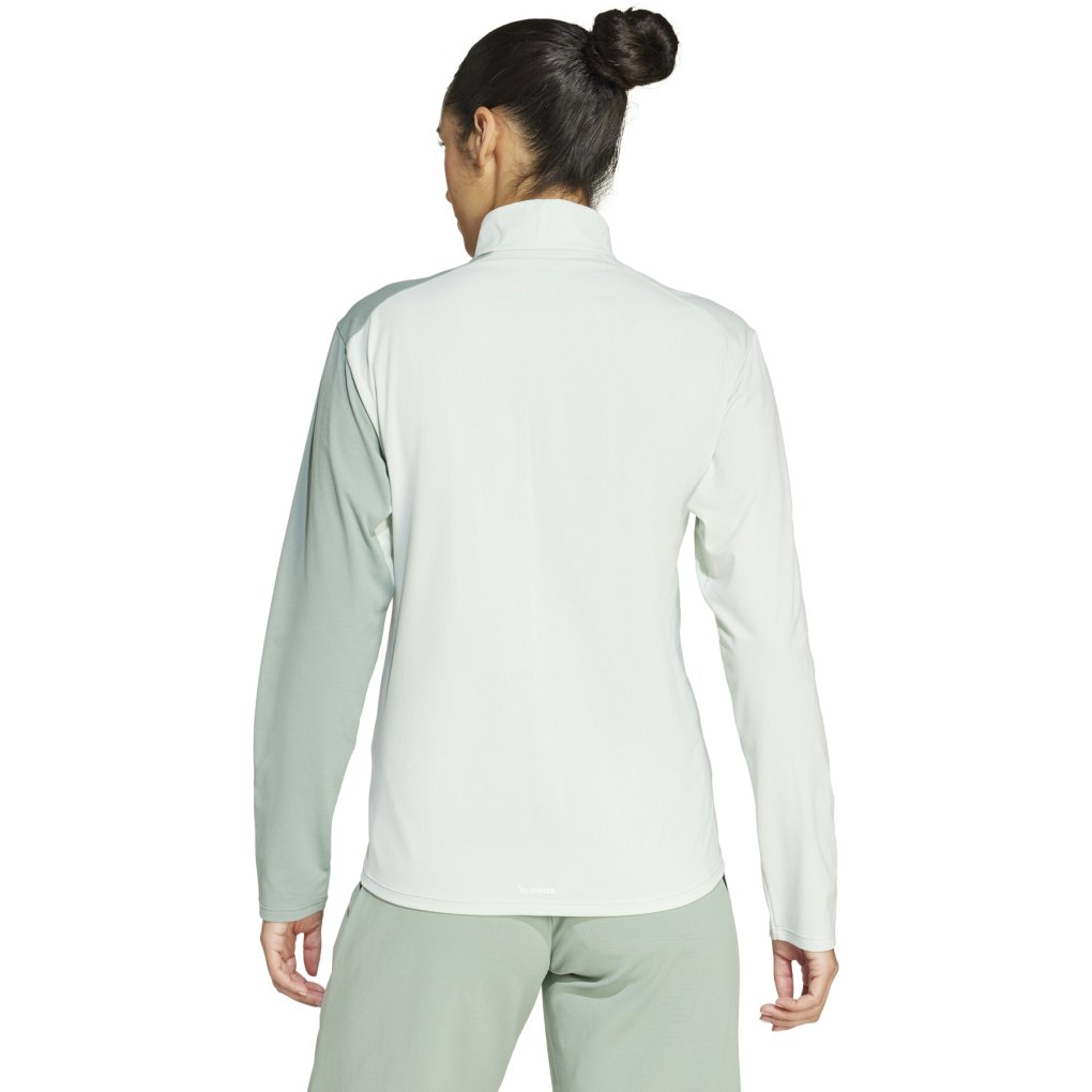 adidas TERREX Multi 1/2 Zip Fleece Shirt Women - linen green JE0362