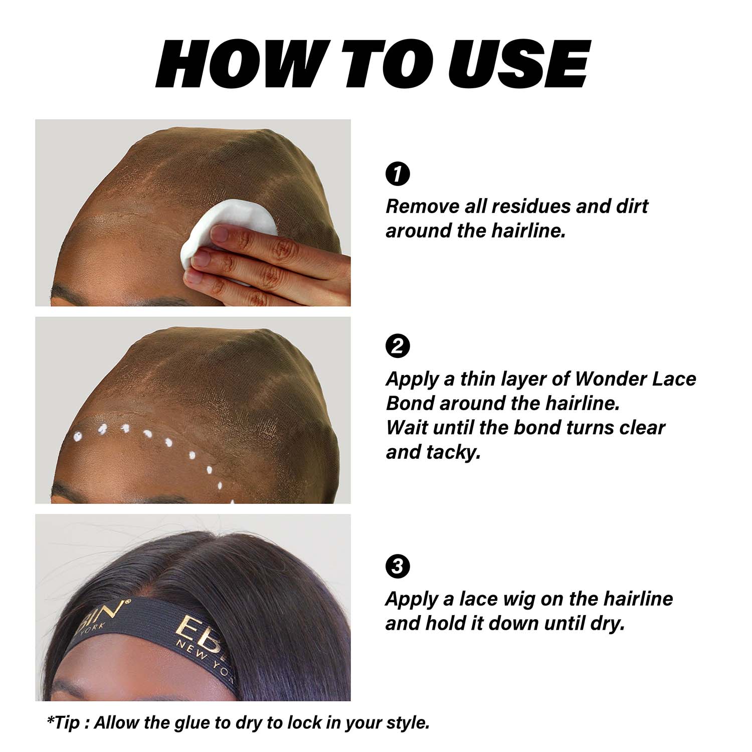 Ebin New York Wonder Lace Bond Tube 0.17oz/5ml