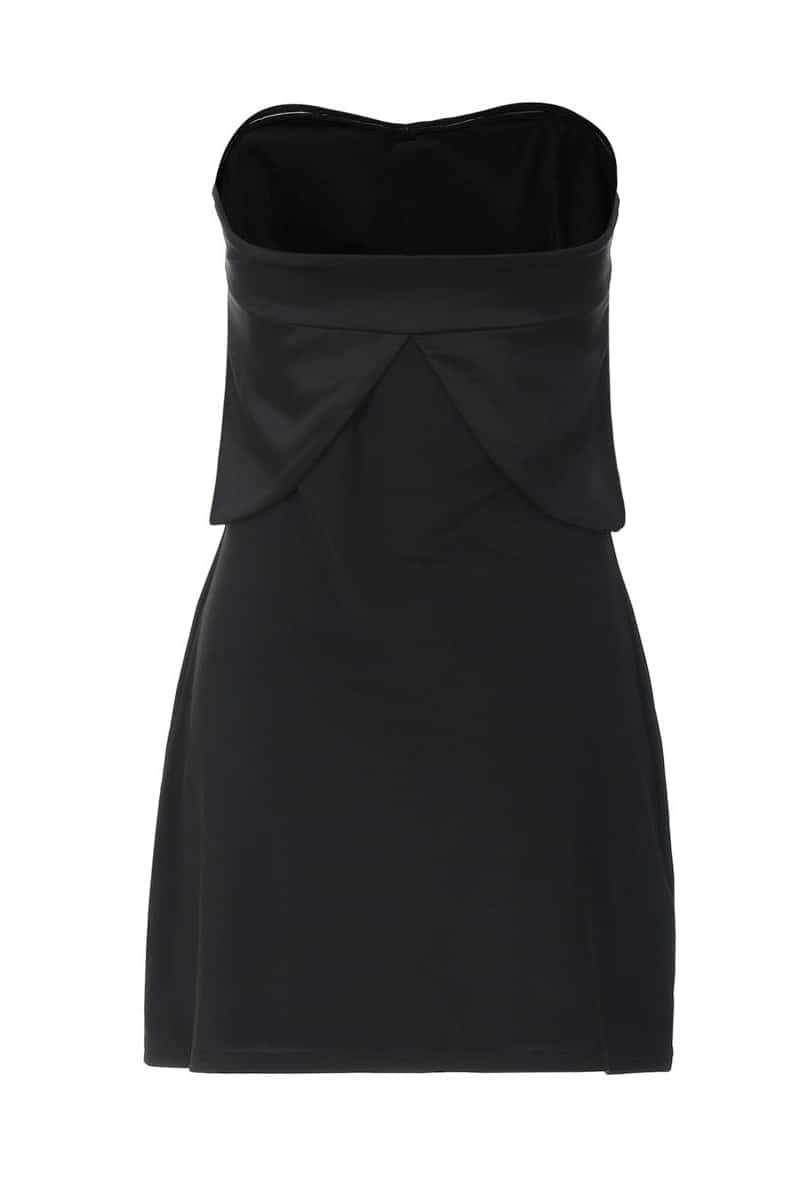Black Bow Front Short Party Dress