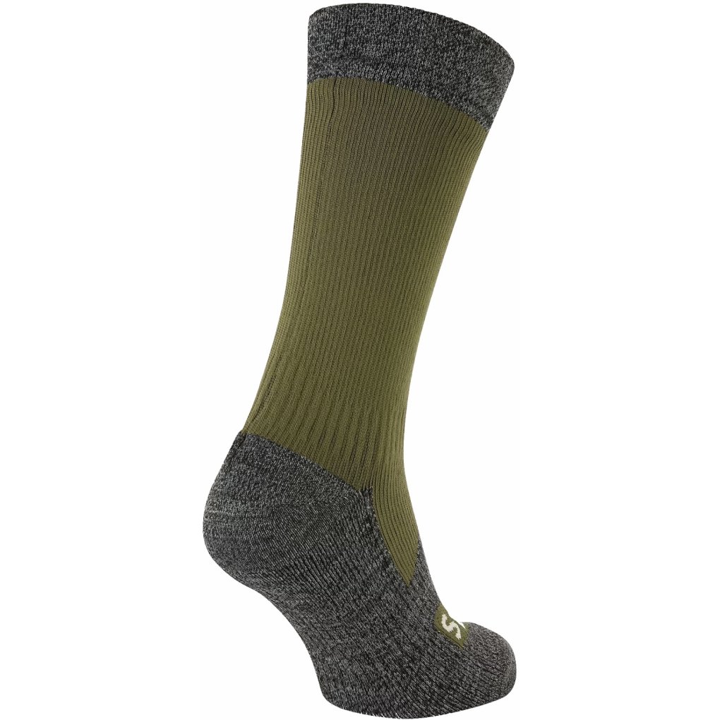 SealSkinz Raynham Waterproof All Weather Mid Length Socks Men - Olive/Grey Marl