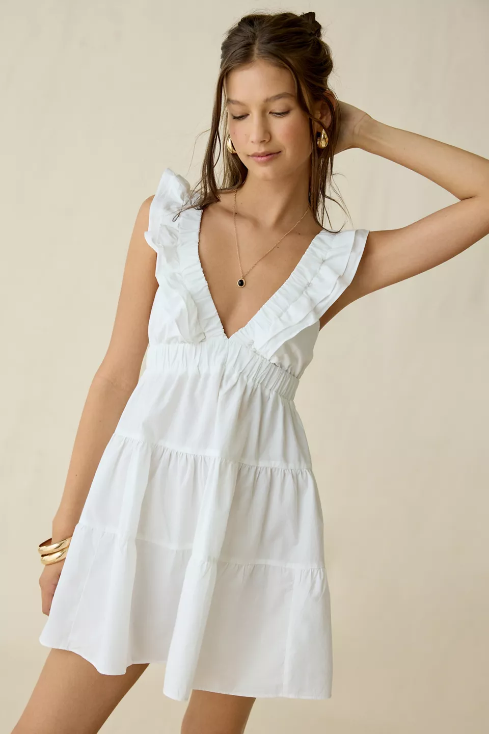 Kimchi Blue Main Stage Tiered Ruffle Mini Dress
