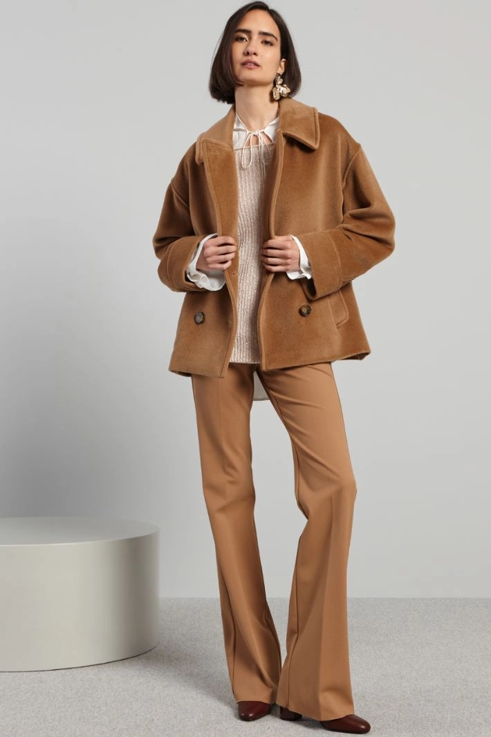 Beaver pea coat - CAMEL