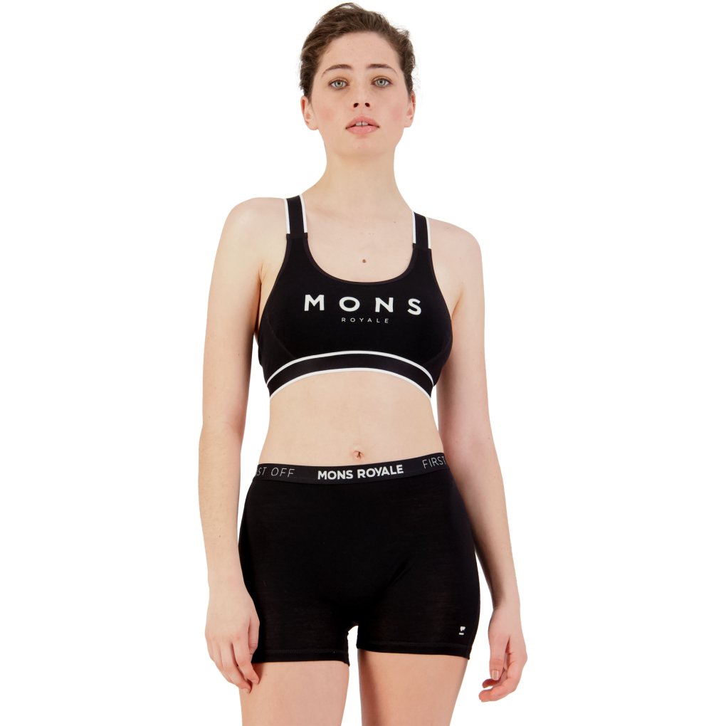 Mons Royale Stella Merino X-Back Bra Women - black