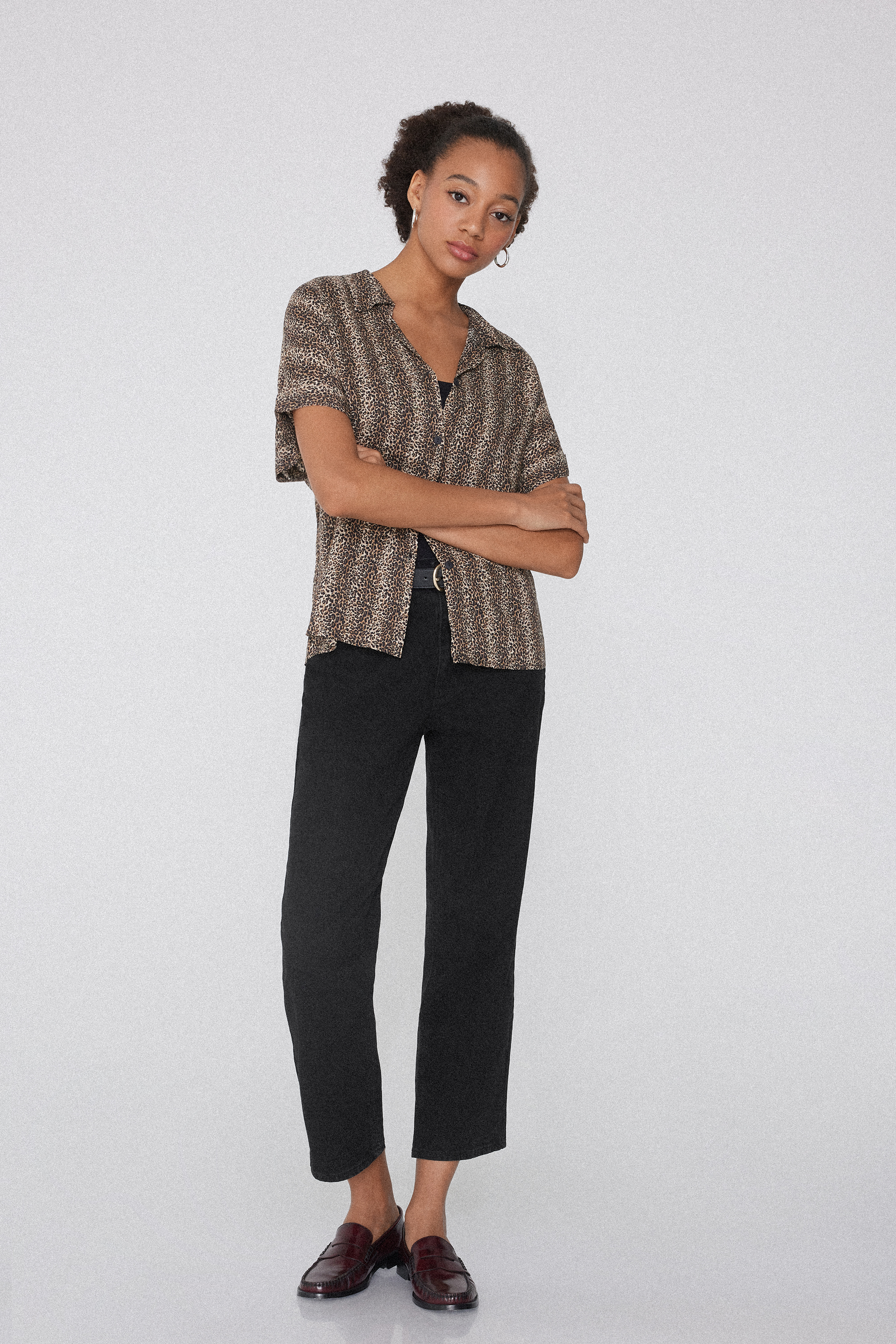 Short-Sleeved Viscose Shirt