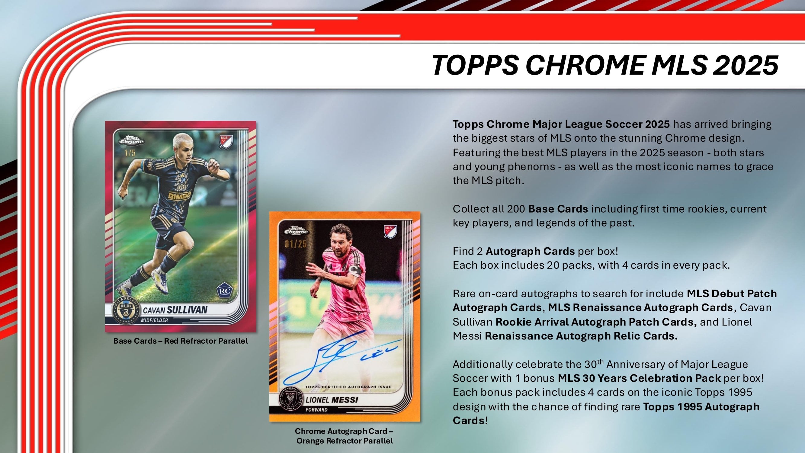 2025 Topps Chrome MLS Soccer Hobby Box