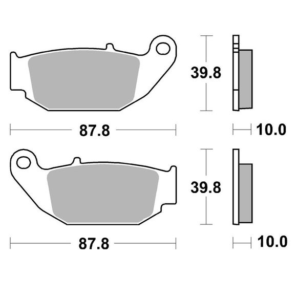 SBS 915HF Organic Rear Brake PadsRef: 915HF / 915000
