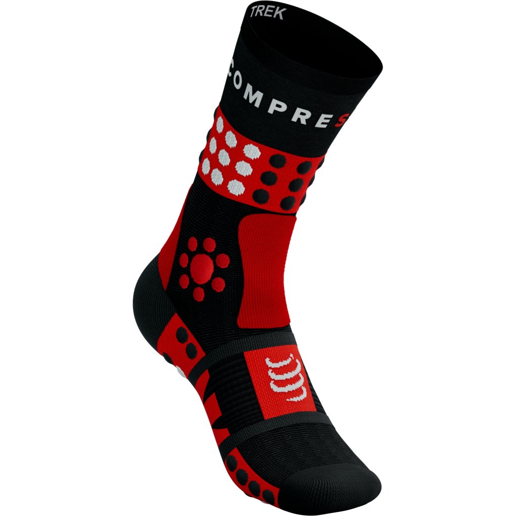 Compressport Trekking Socks - black/red/white