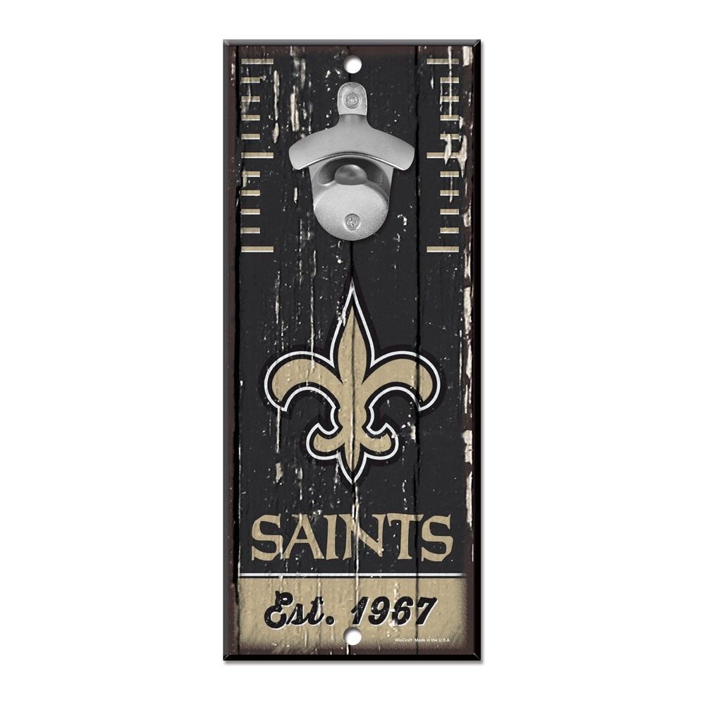 New Orleans Saints NFL Bottle Opener Sign