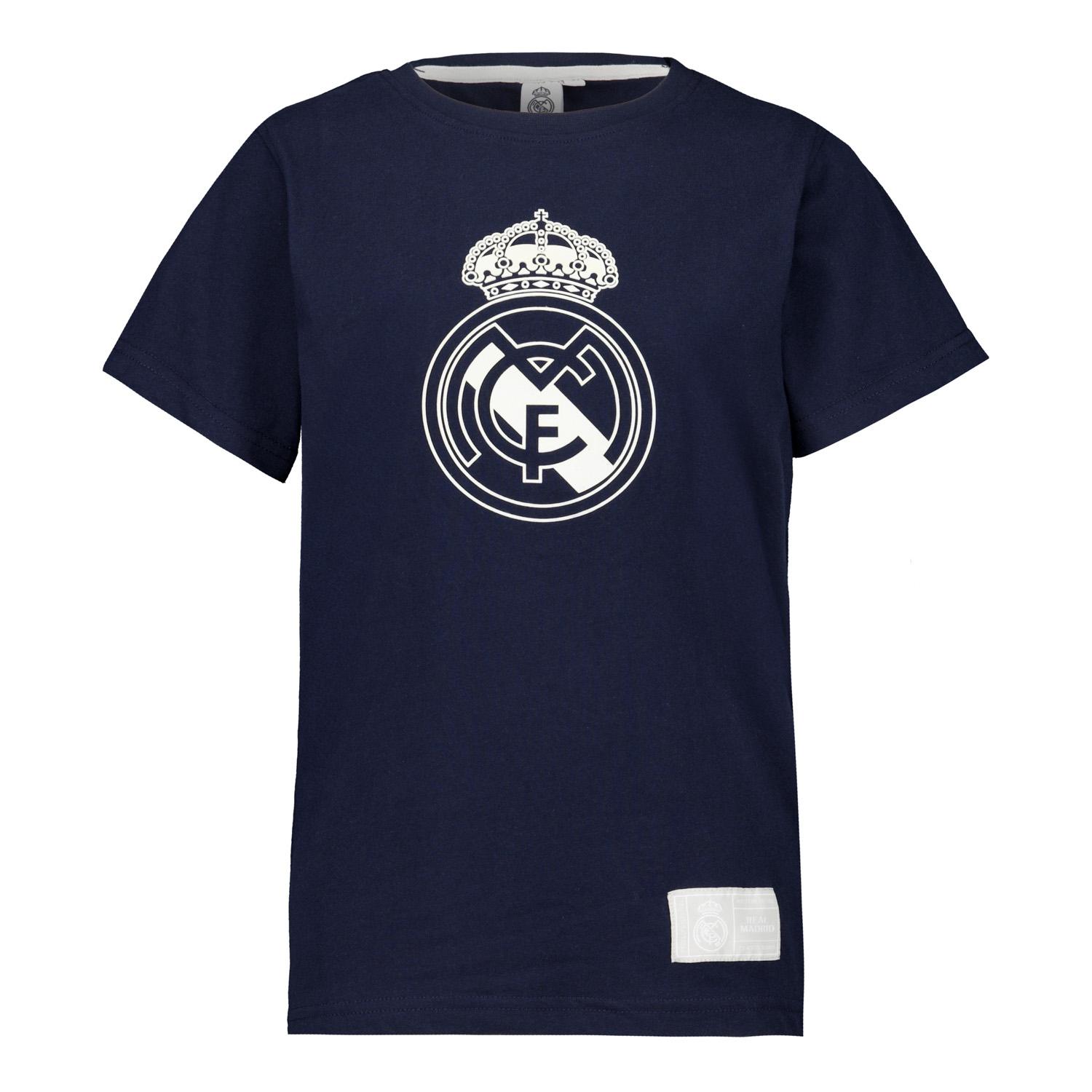 Kids Color Crest T-Shirt Navy Real Madrid