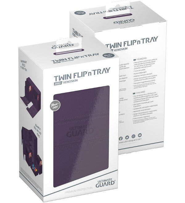 Ultimate Guard Twin Flip'n'Tray 200+ XenoSkin Monocolor - Purple