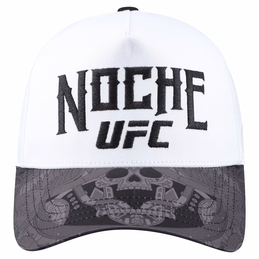 Unisex White/Black Noche UFC Secondary Adjustable Hat