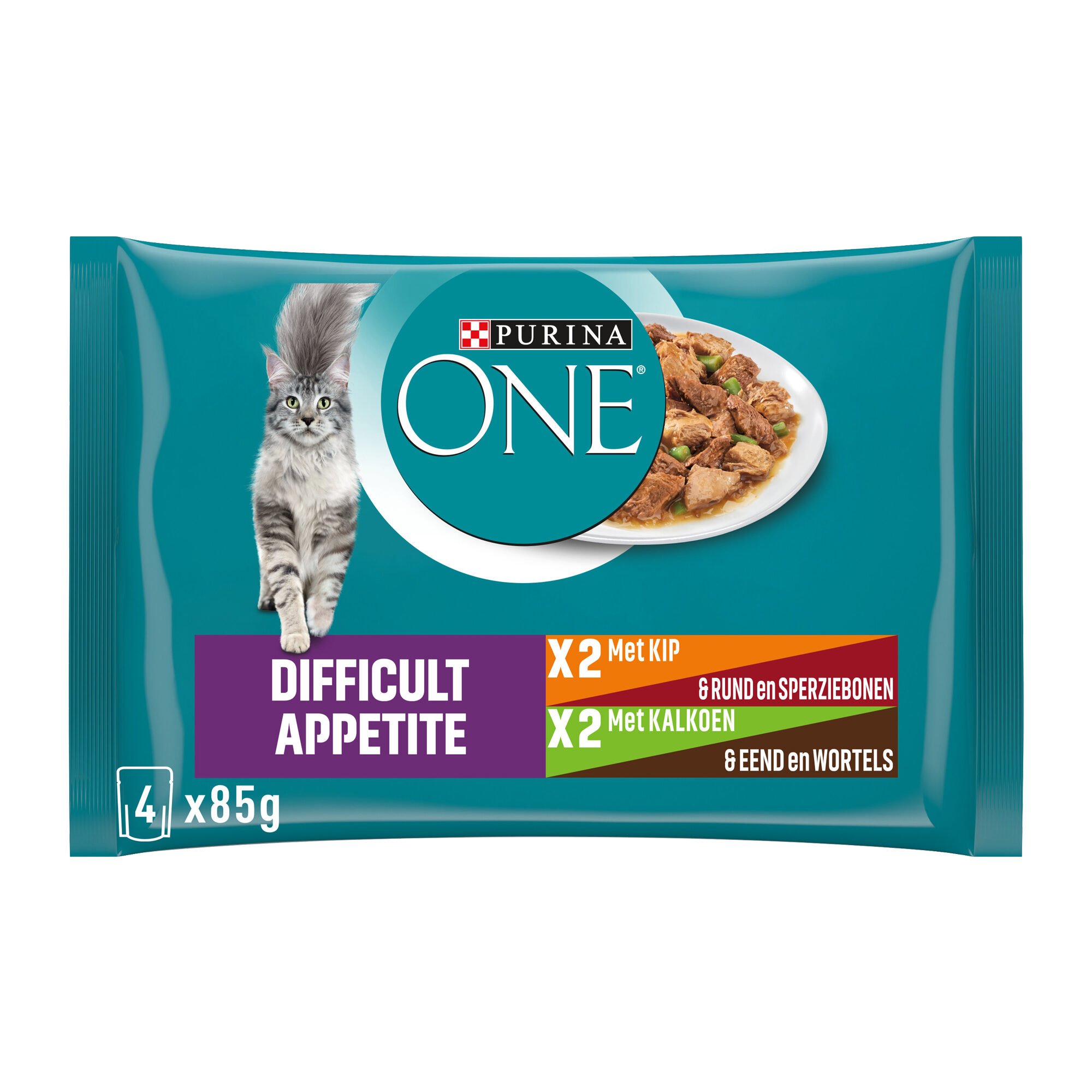 Purina ONE Difficult Appetite - 4 x 85 g