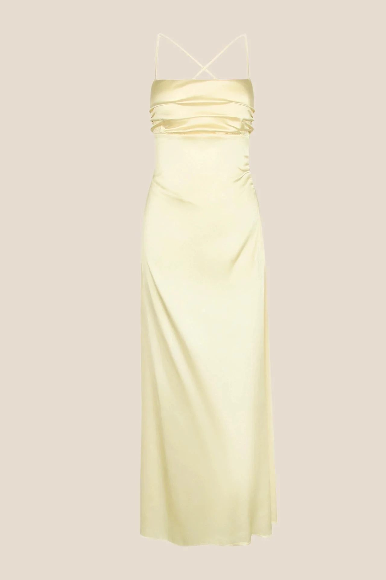 Spaghetti Straps Light Blue Back Tie Long Dress