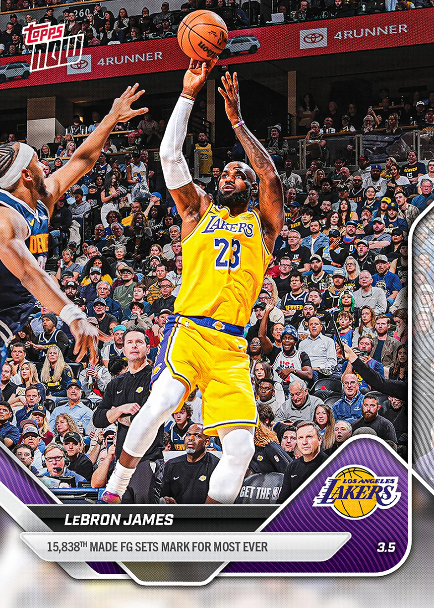 LeBron James - 2025-26 NBA Topps NOW® - Card 196 - PR: 5353