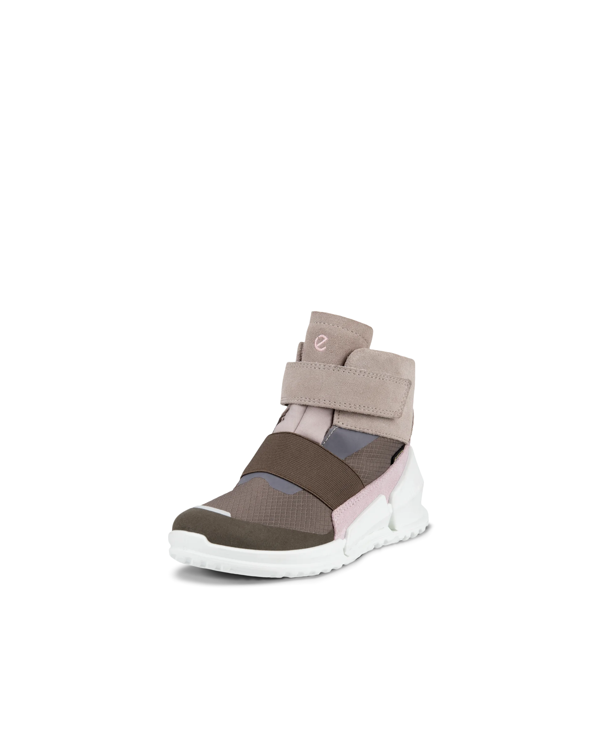 ECCO BIOM K1 Kinder High-Top-Sneaker aus Veloursleder mit Gore-Tex Beige