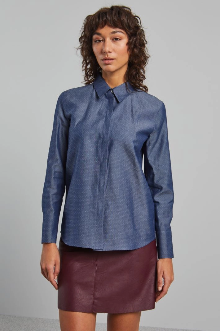 Cotton Oxford shirt - AIR FORCE BLUE