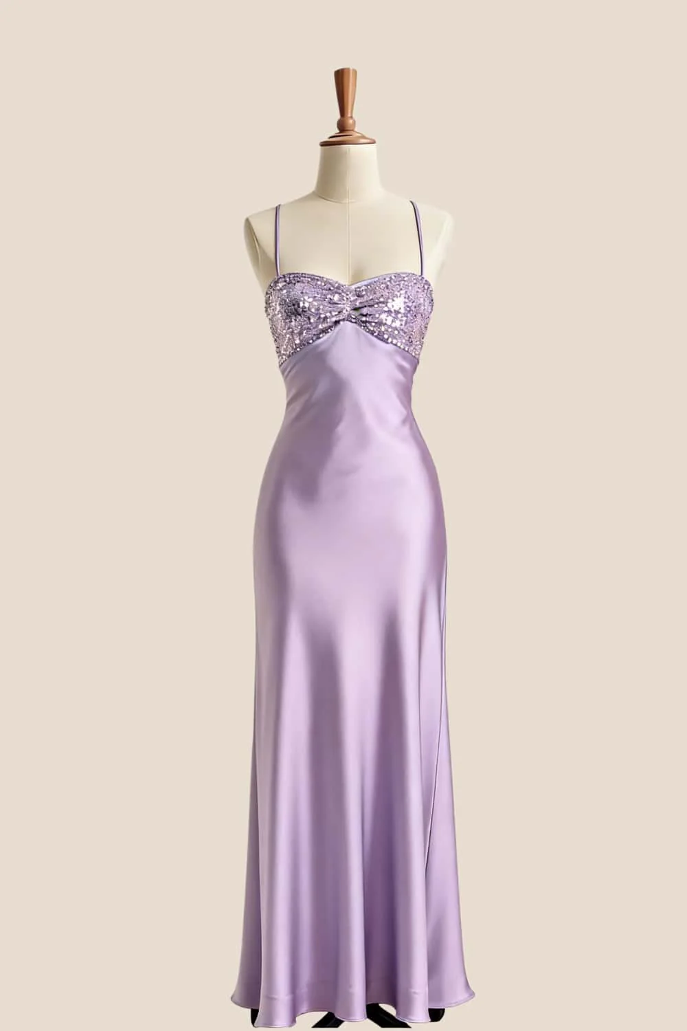 Light Blue Straps Satin Fitted Party Dress