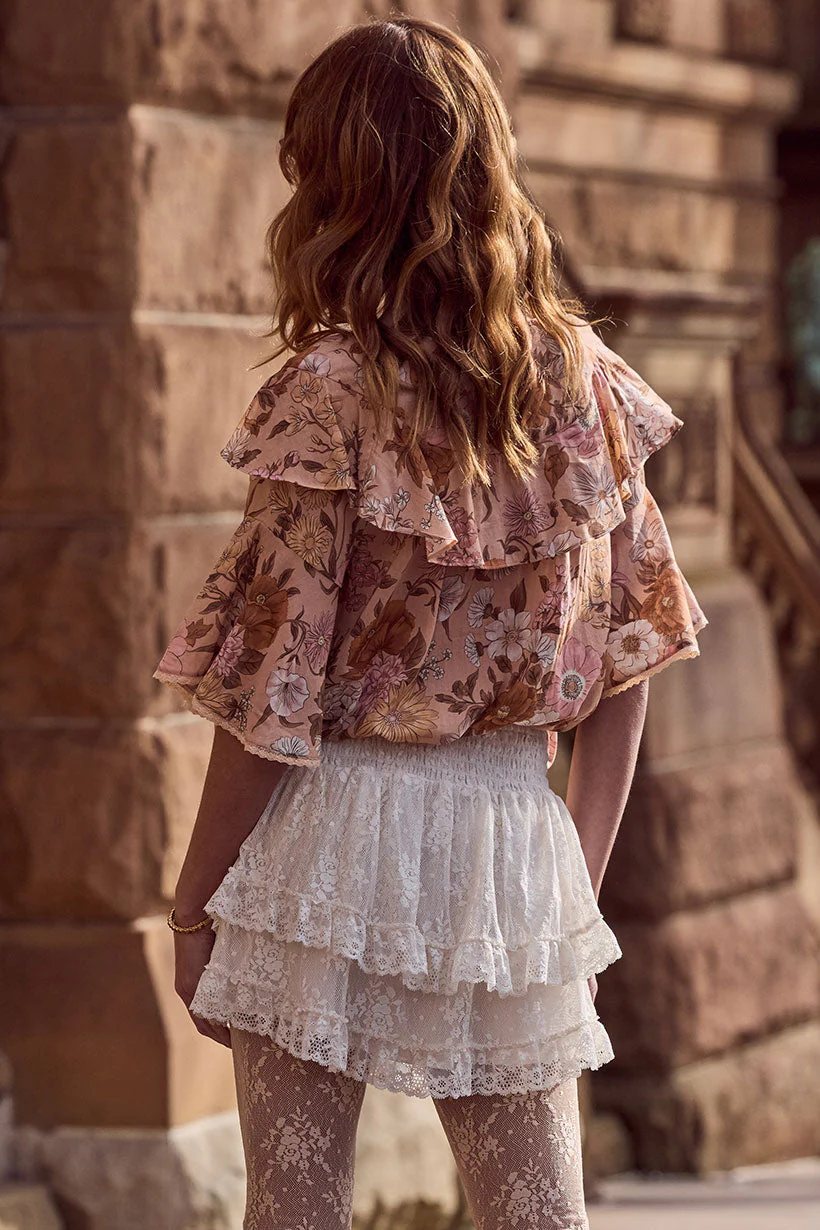 Labyrinth Lace Mini Skirt