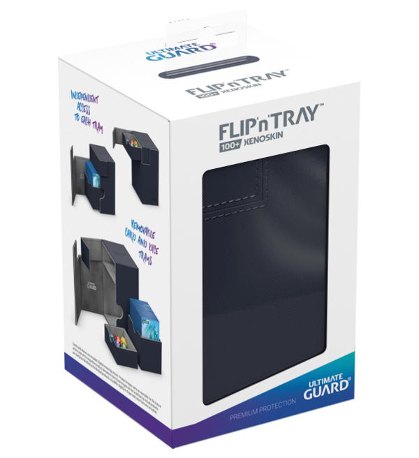 Ultimate Guard Flip'n'Tray Deck Case 100+ Standard Size XenoSkin - Blue