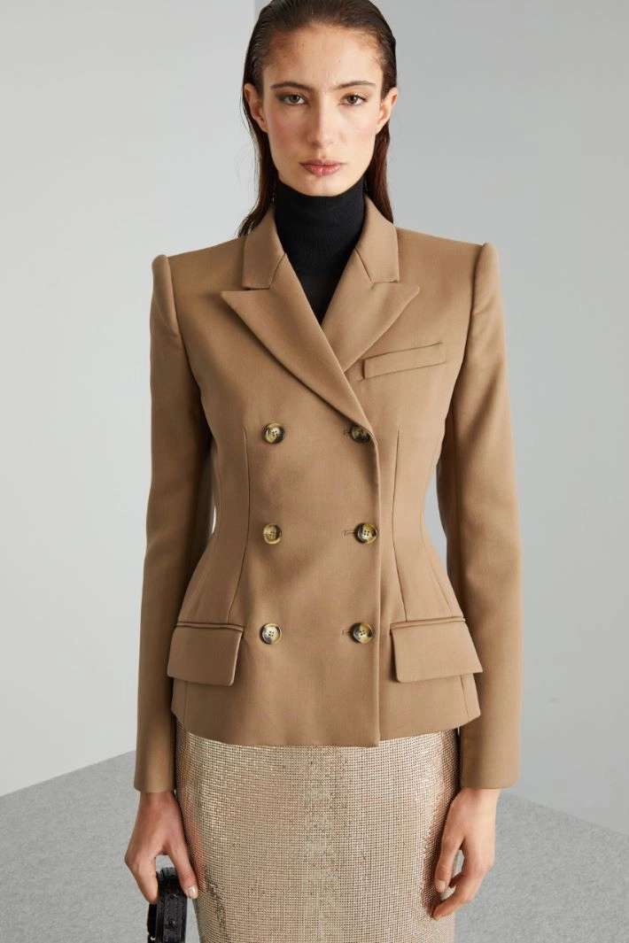 Levantine corolla-shaped blazer - DOVE GREY