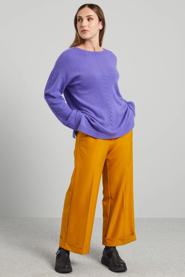 Cable-knit sweater - VIOLET