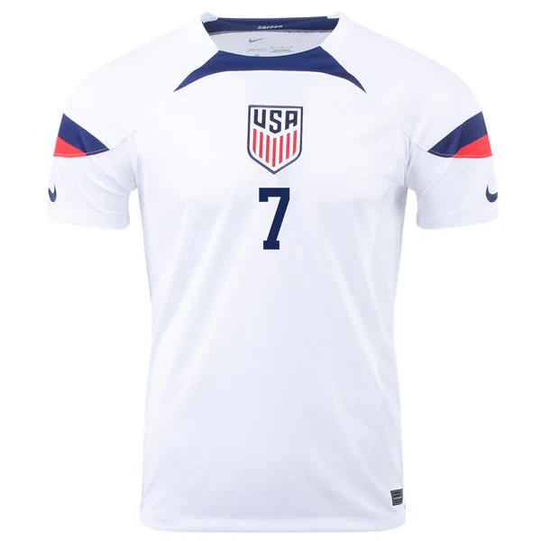 United States Gio Reyna Home Jersey 22/23 (White/Loyal Blue)