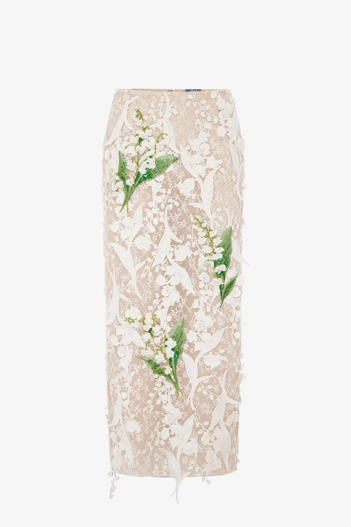 Kyra Embellished Lace Maxi Skirt - Snow Meadow