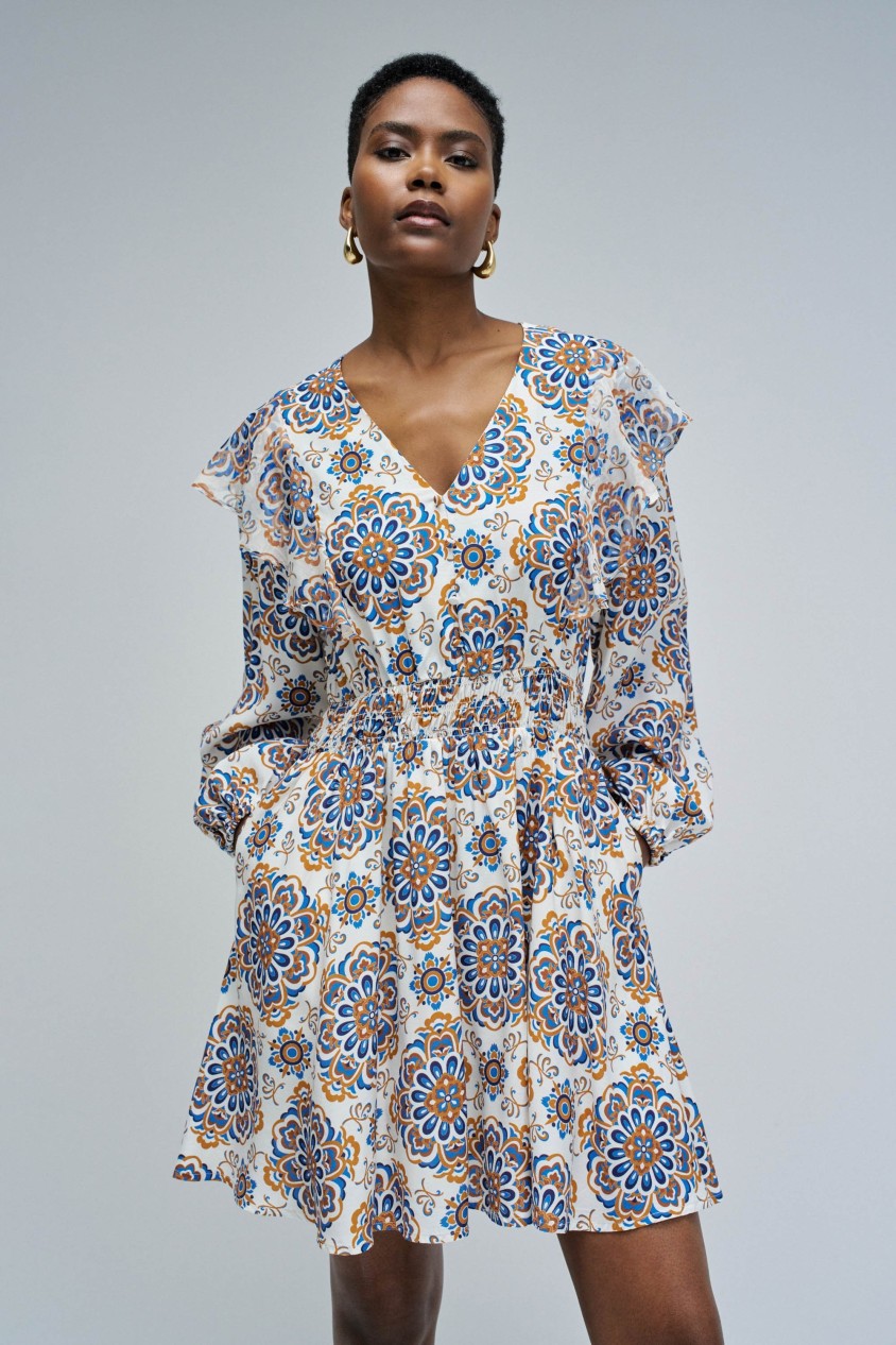 SHORT DRESS WITH PATTERN