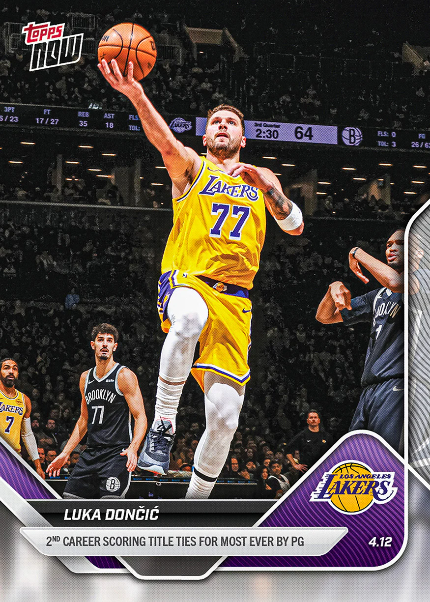 Luka Dončić - 2025-26 NBA Topps NOW® - Card 256 - PR: 4926
