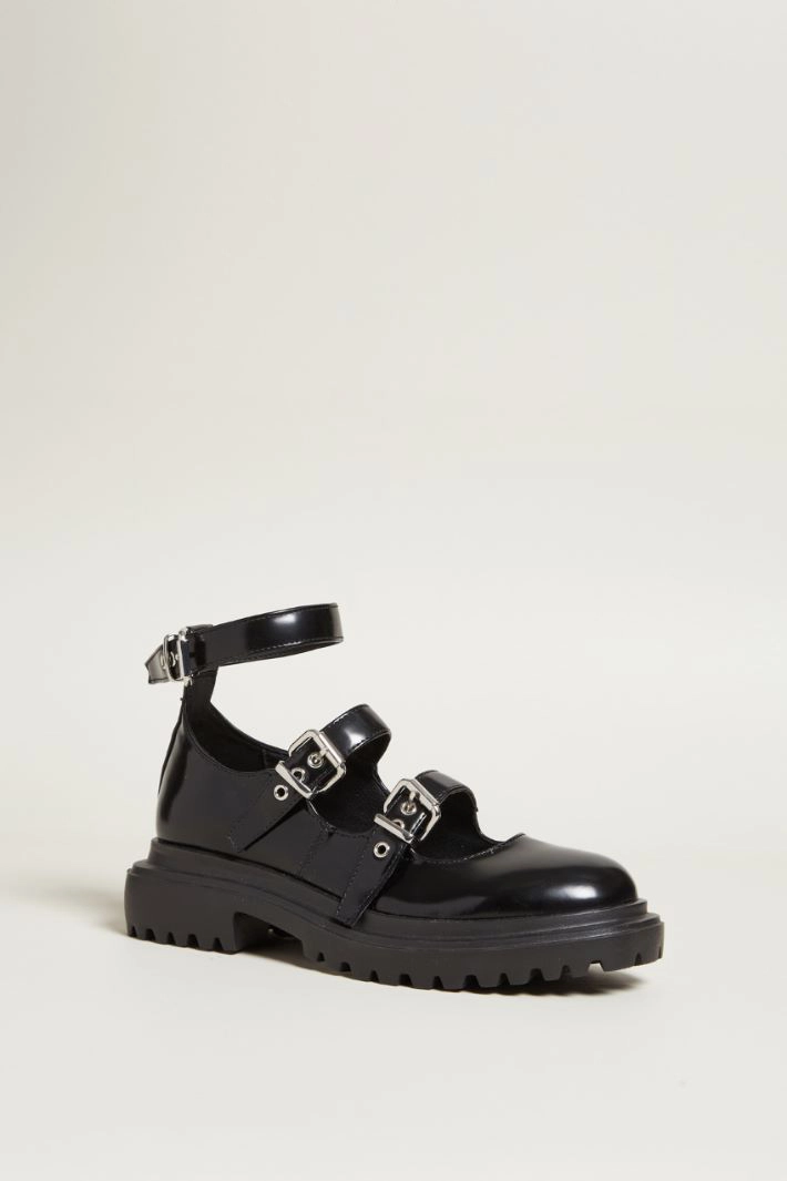 Combat ballet shoes - BLACK