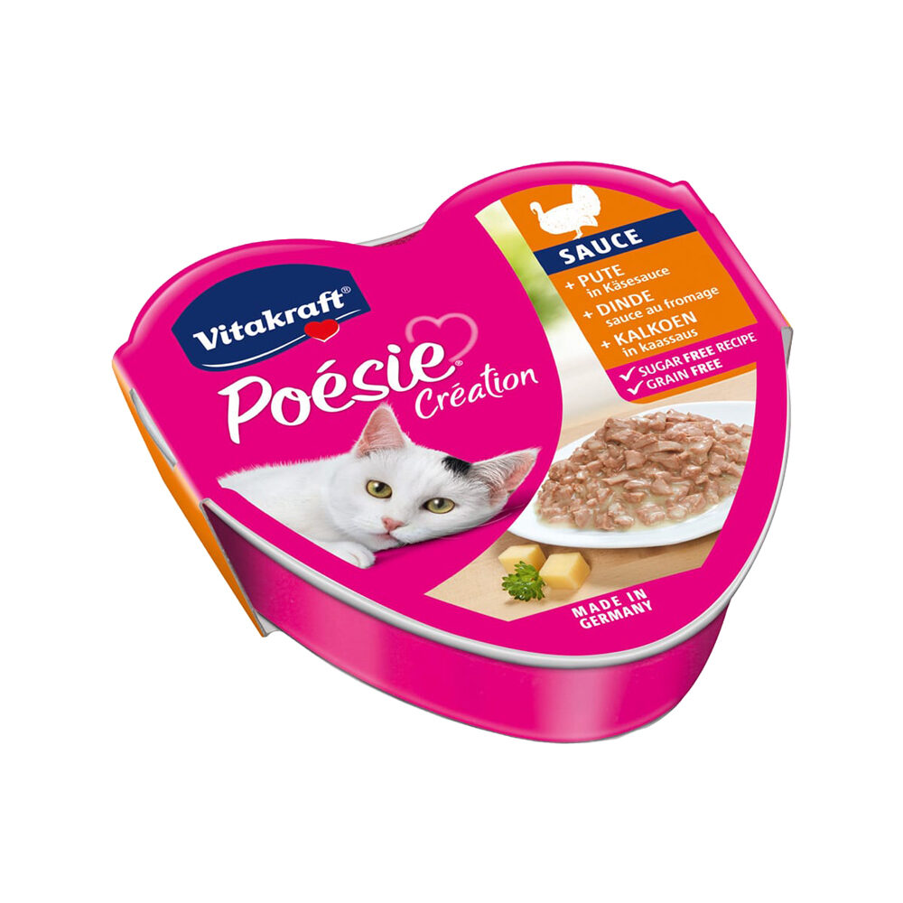 Vitakraft Poésie Turkey in Cheese Sauce - 15 x 85 g