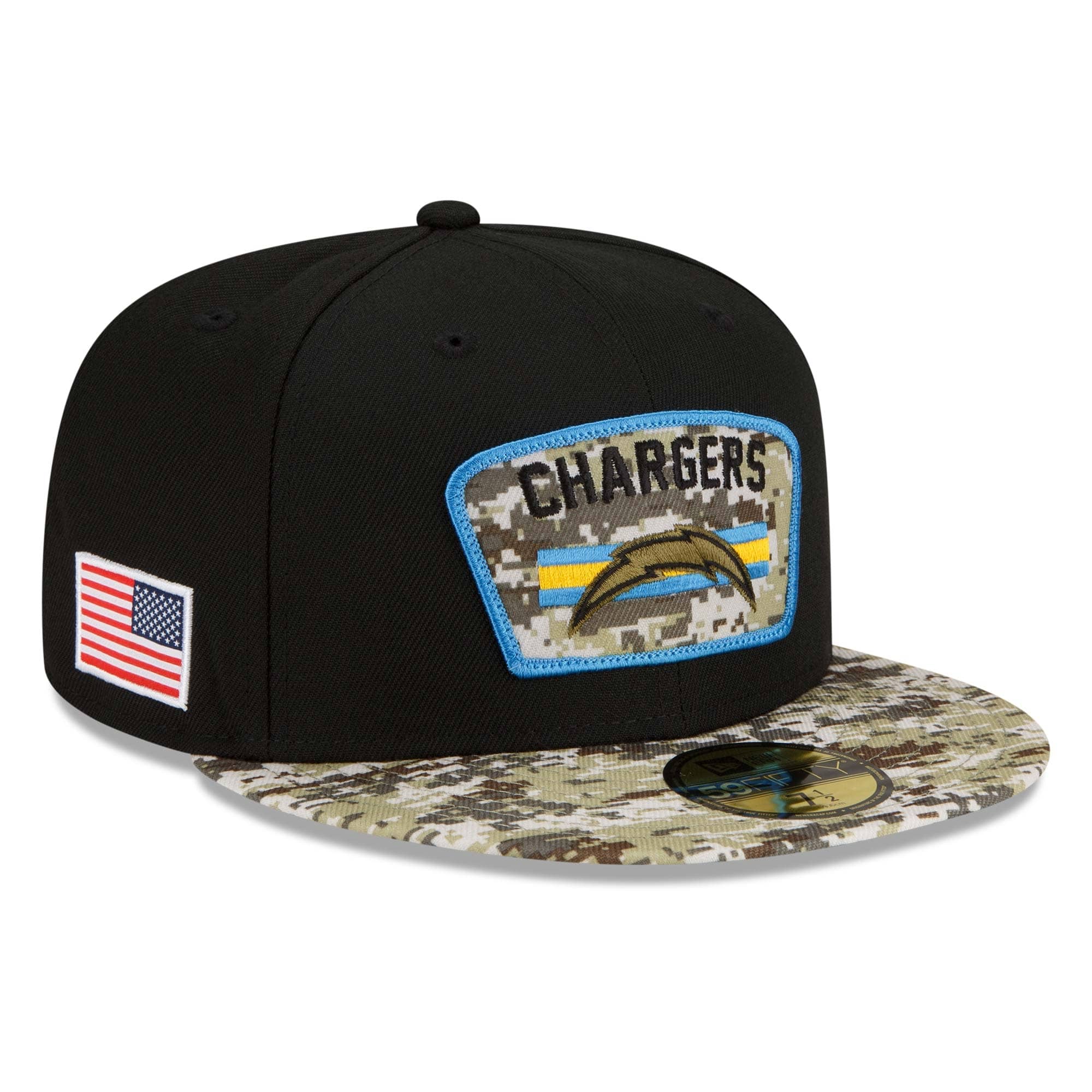 Los Angeles Chargers 2021 NFL On-Field Salute to Service New Era 59FIFTY Fitted Cap