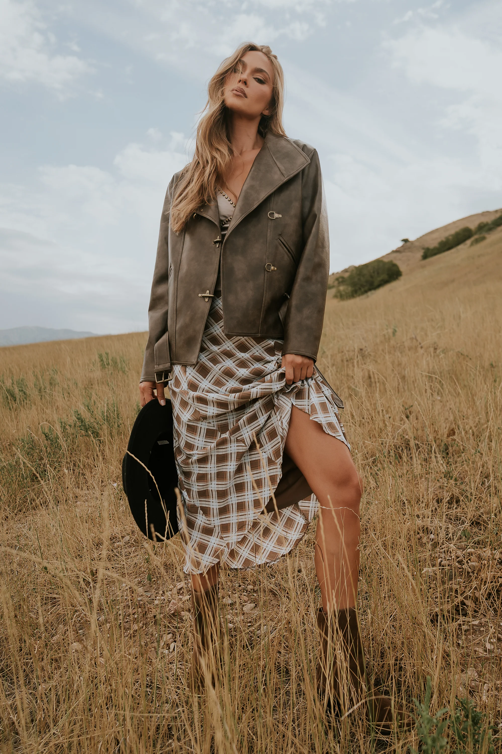 Zadie Plaid Maxi Skirt