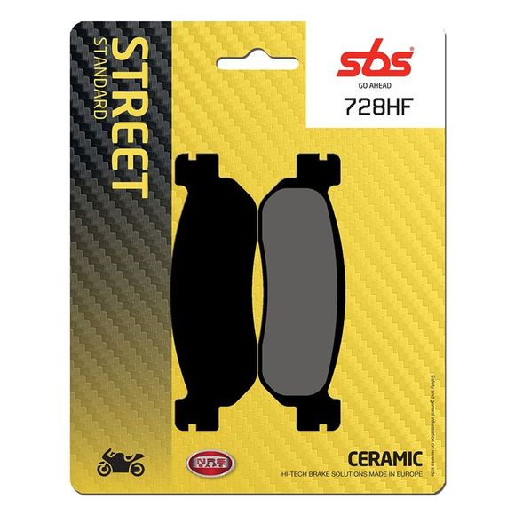 SBS 728HF Organic Front/Rear Brake Pads (Depending on Model)Ref: 728HF / 728000
