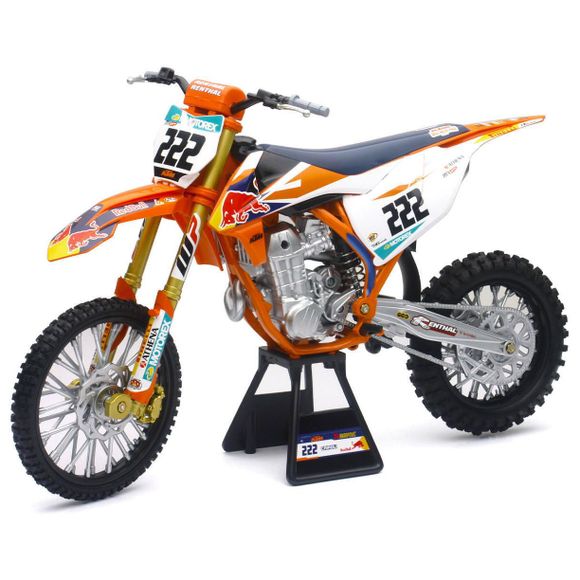 Miniature newray motorcycle ktm 450 sx-f red bull a. cairoli - 1/6° scale - orangeRef: NRY0049 / 49673
