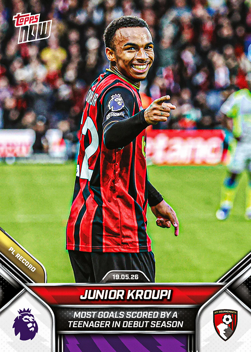 Junior Kroupi - 2025-26 Premier League Topps NOW® - Card 198