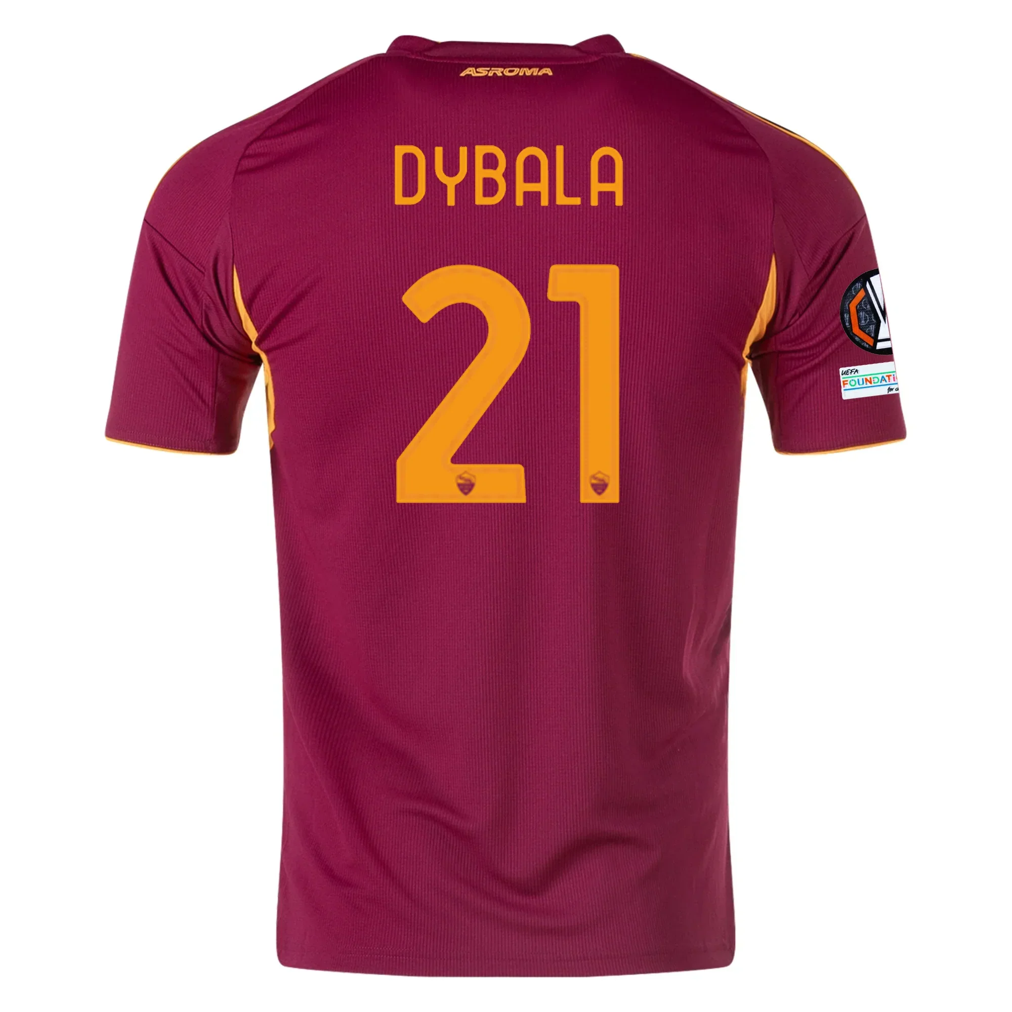 Men's Roma Paulo Dybala Home Jersey w/ Europa League Patches 25/26 (Burgundy)