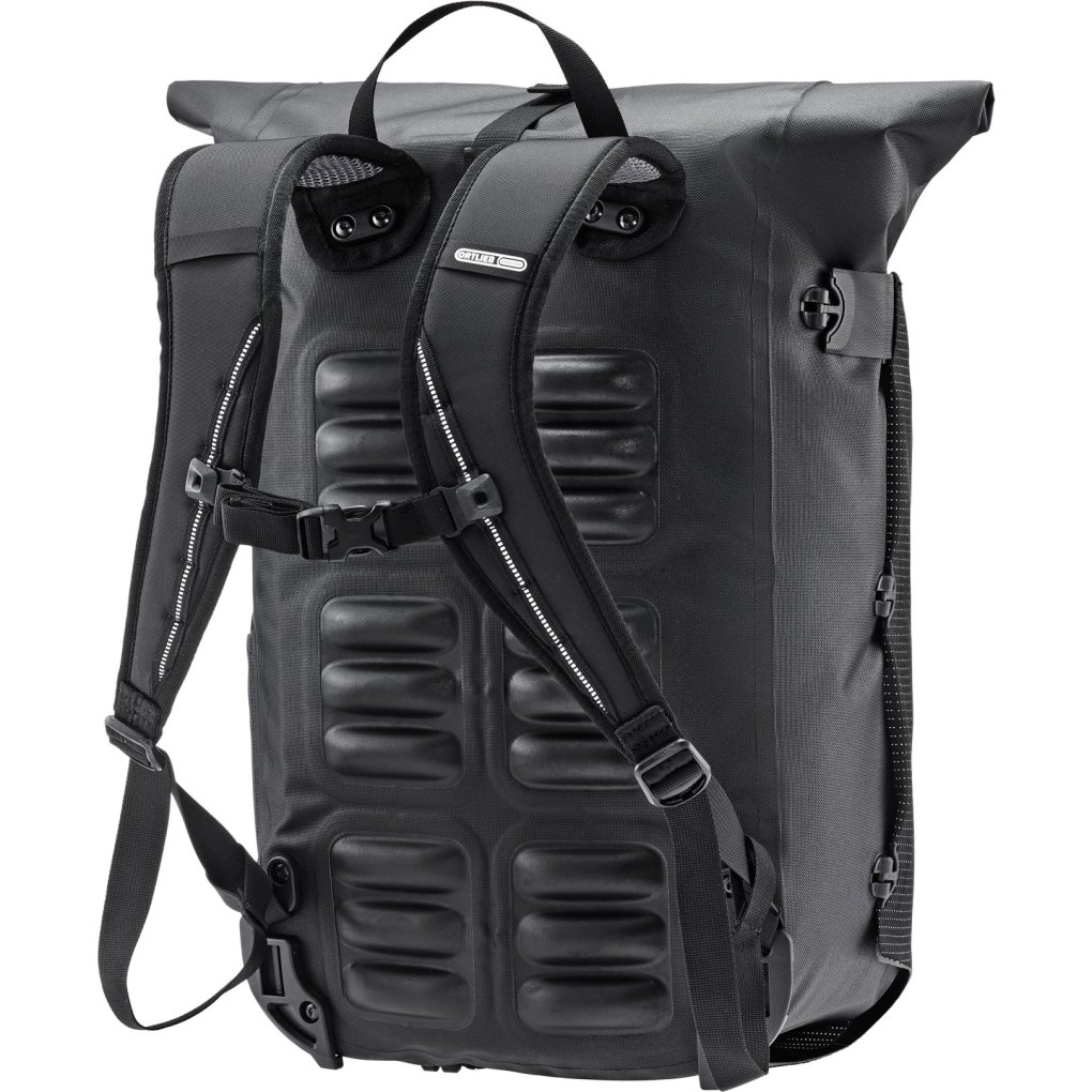 ORTLIEB Vario PS High Visibility - QL2.1 Bike Pannier / Backpack 26L - black reflective