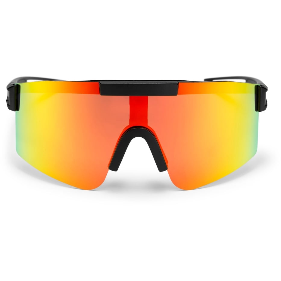 CHPO Luca Sunglasses - Black / Red Mirror