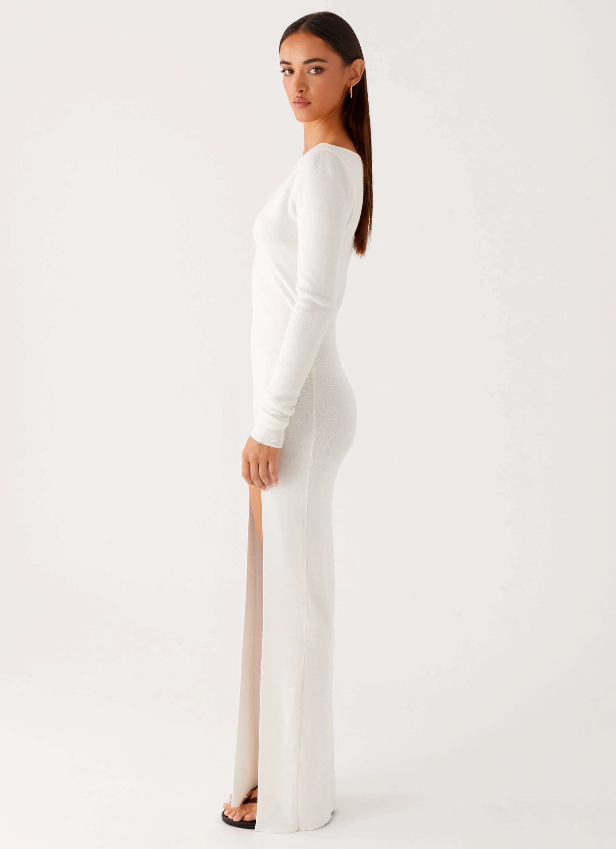 Amalfi Knit Maxi Dress - White