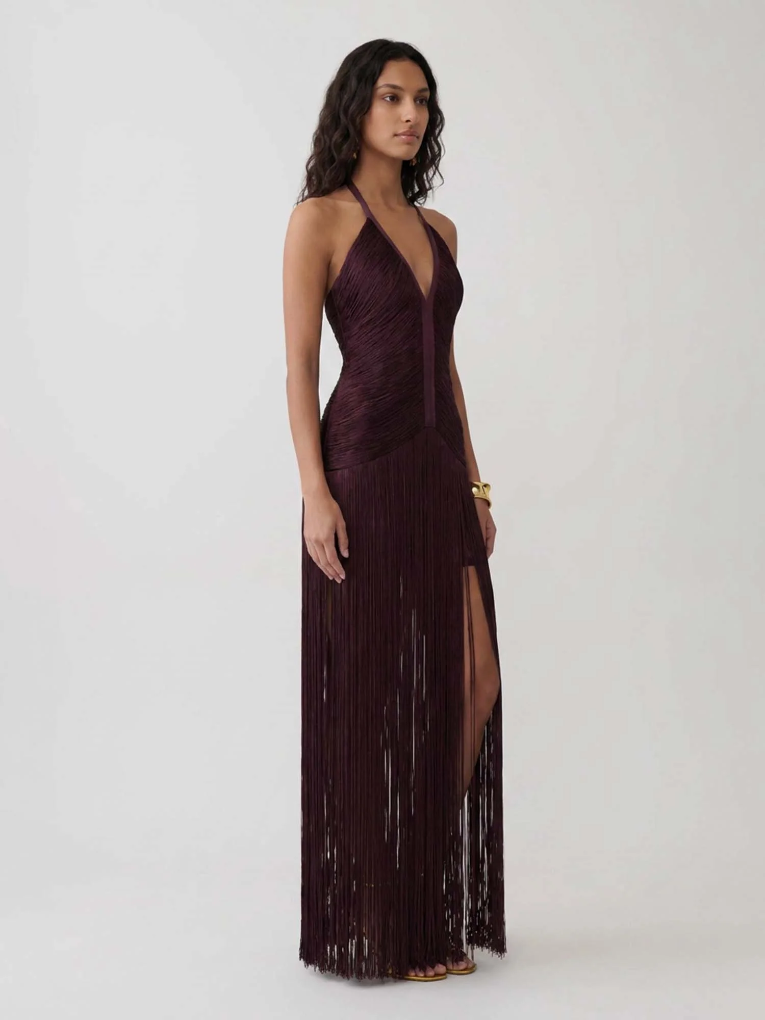 Cascade Strand Maxi Dress