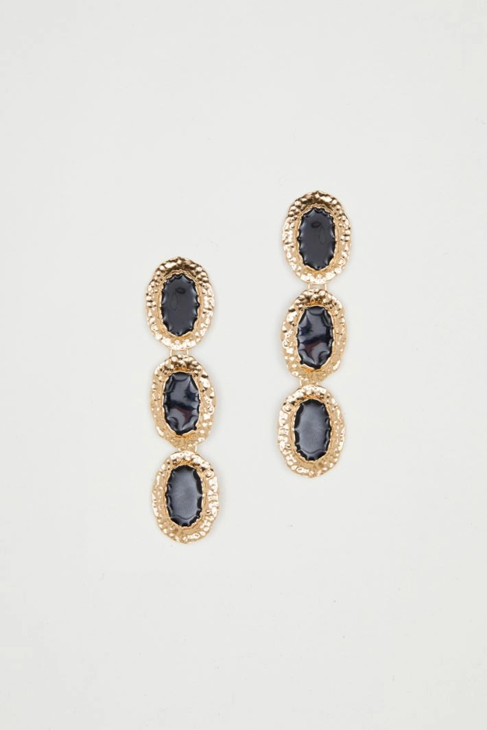 Three element earrings - BLACK GOLD