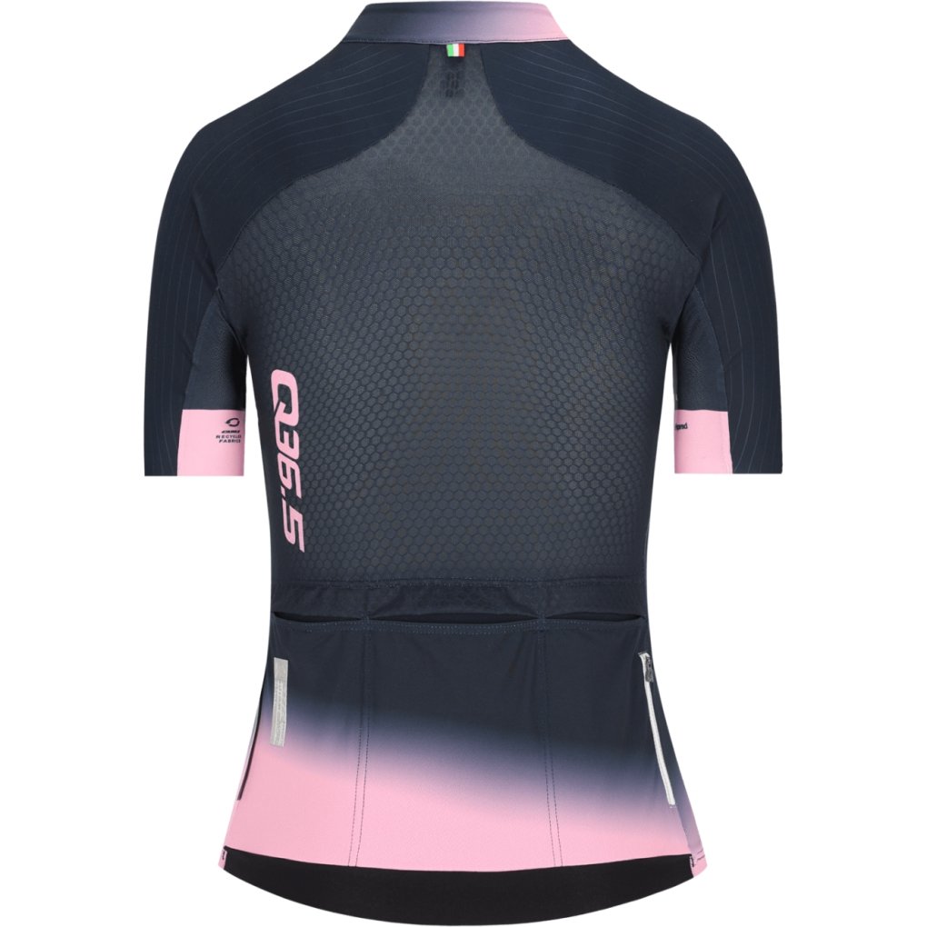 Q36.5 Gregarius Pro Collar Fade Signature Short Sleeve Jersey Women - nautica blue