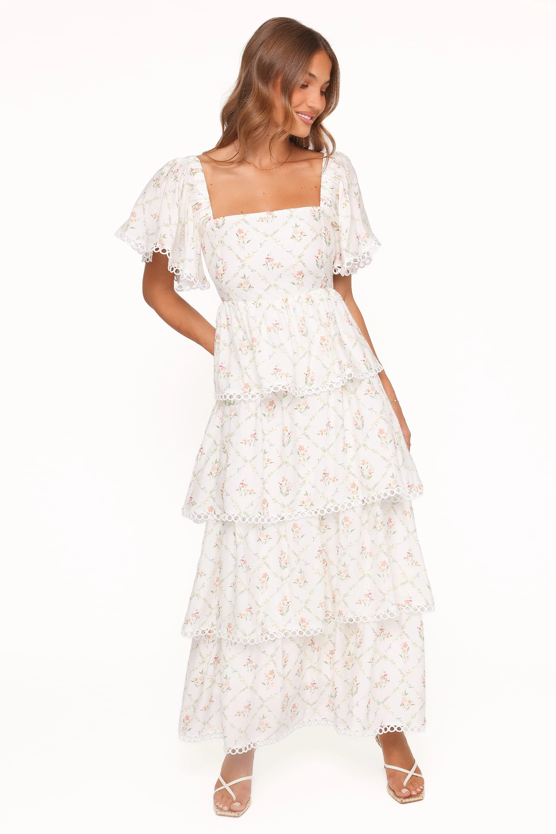 Chapel Maxi Dress - White Vintage Floral