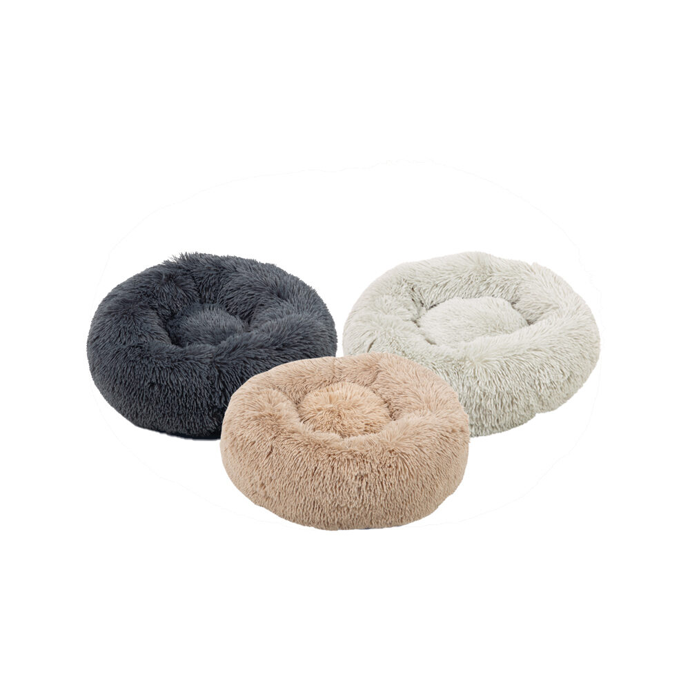 Beeztees Yali Plush Donut Bed - Beige - 50 cm