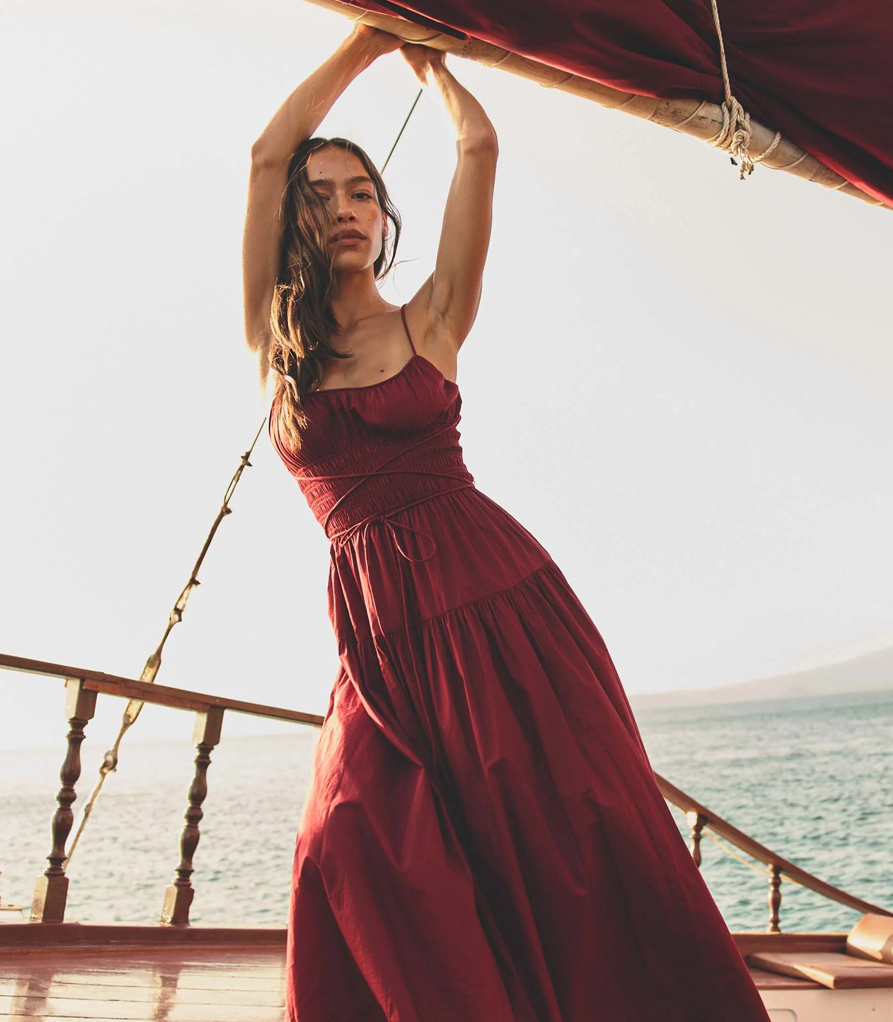 Safia Maxi Dress - Deep Ruby
