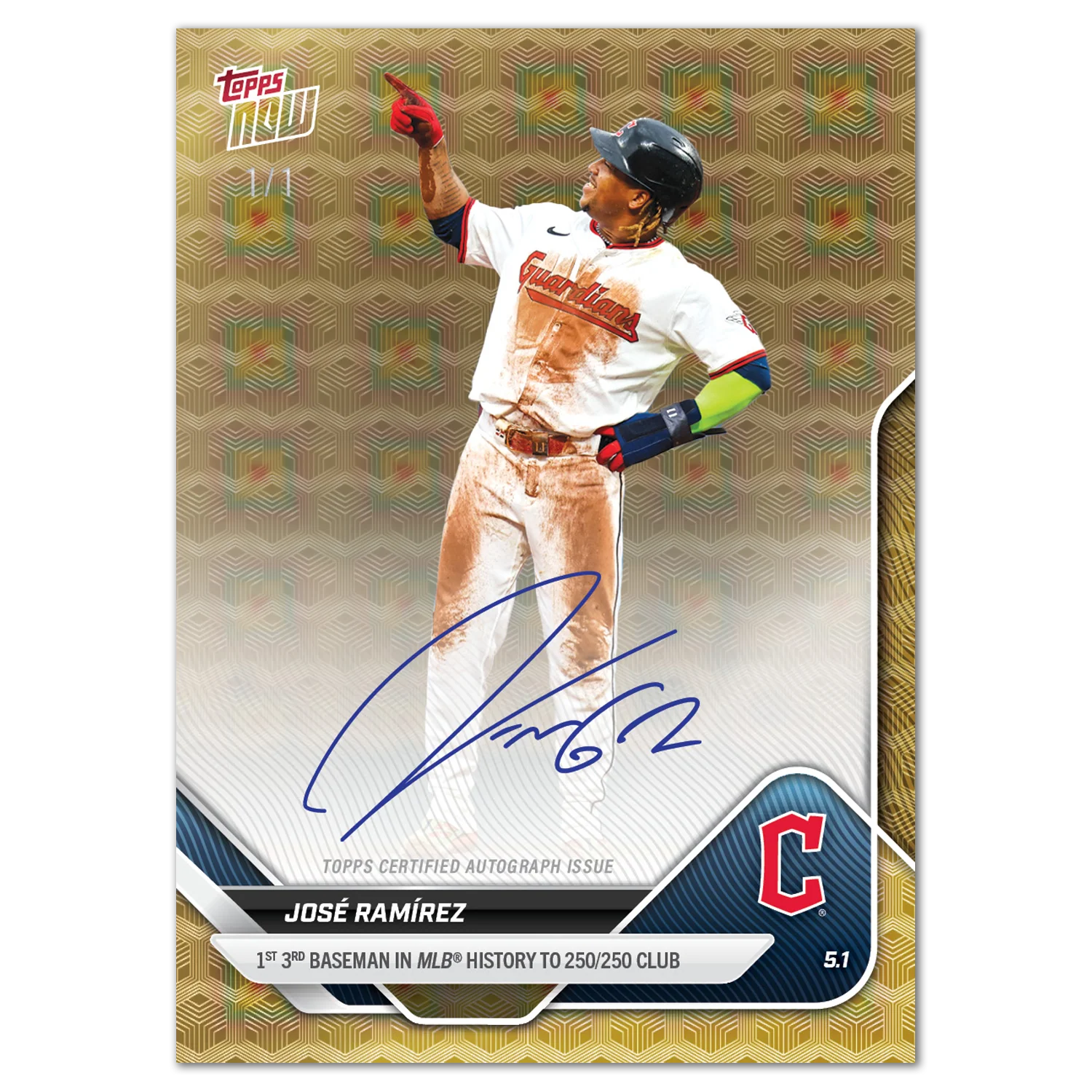 José Ramírez - 2025 MLB Topps NOW® - Card 128 - LOOK FOR AUTOS