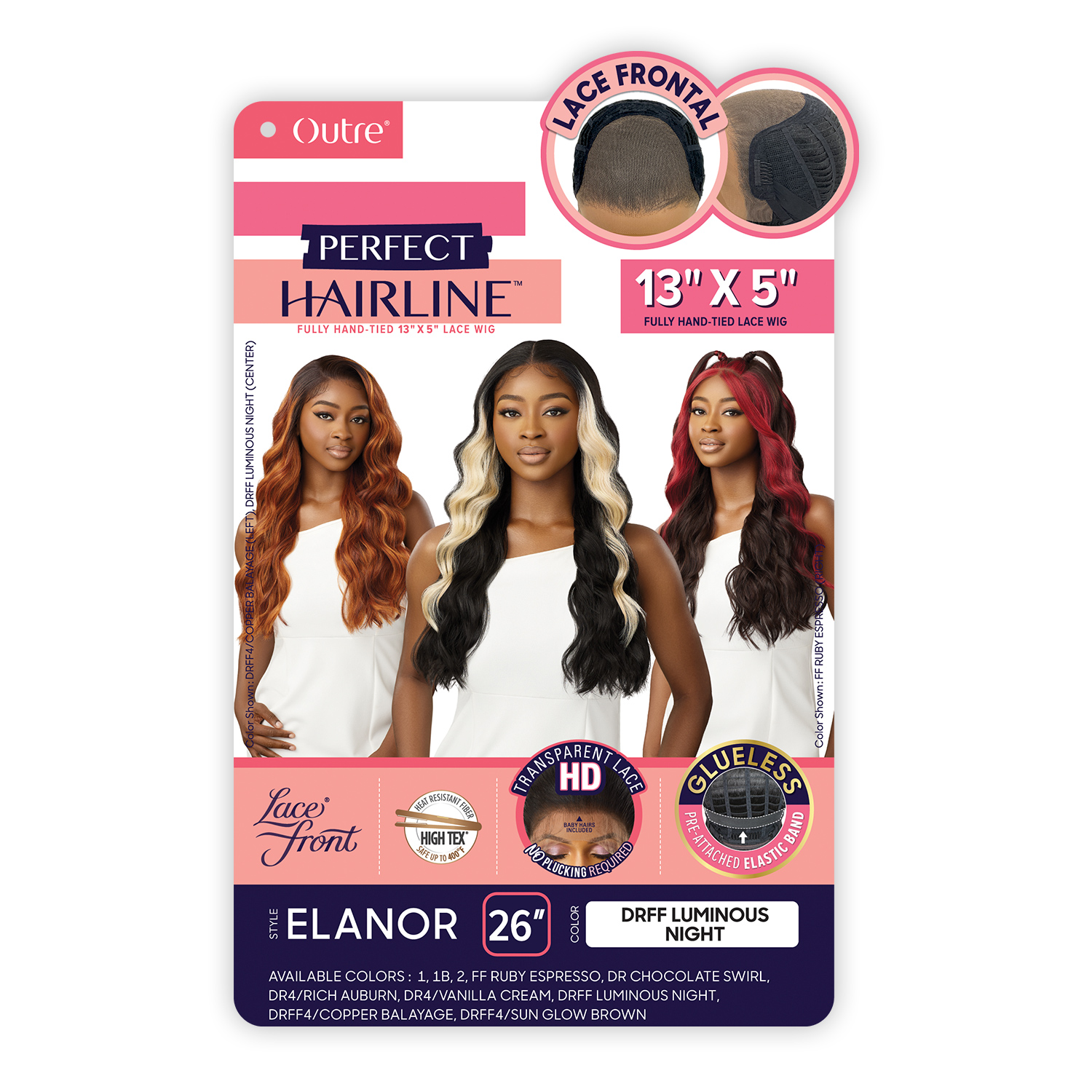 Outre HD Lace Front Wig Perfect Hairline Fully Hand-Tied 13X5 Lace Wig Elanor