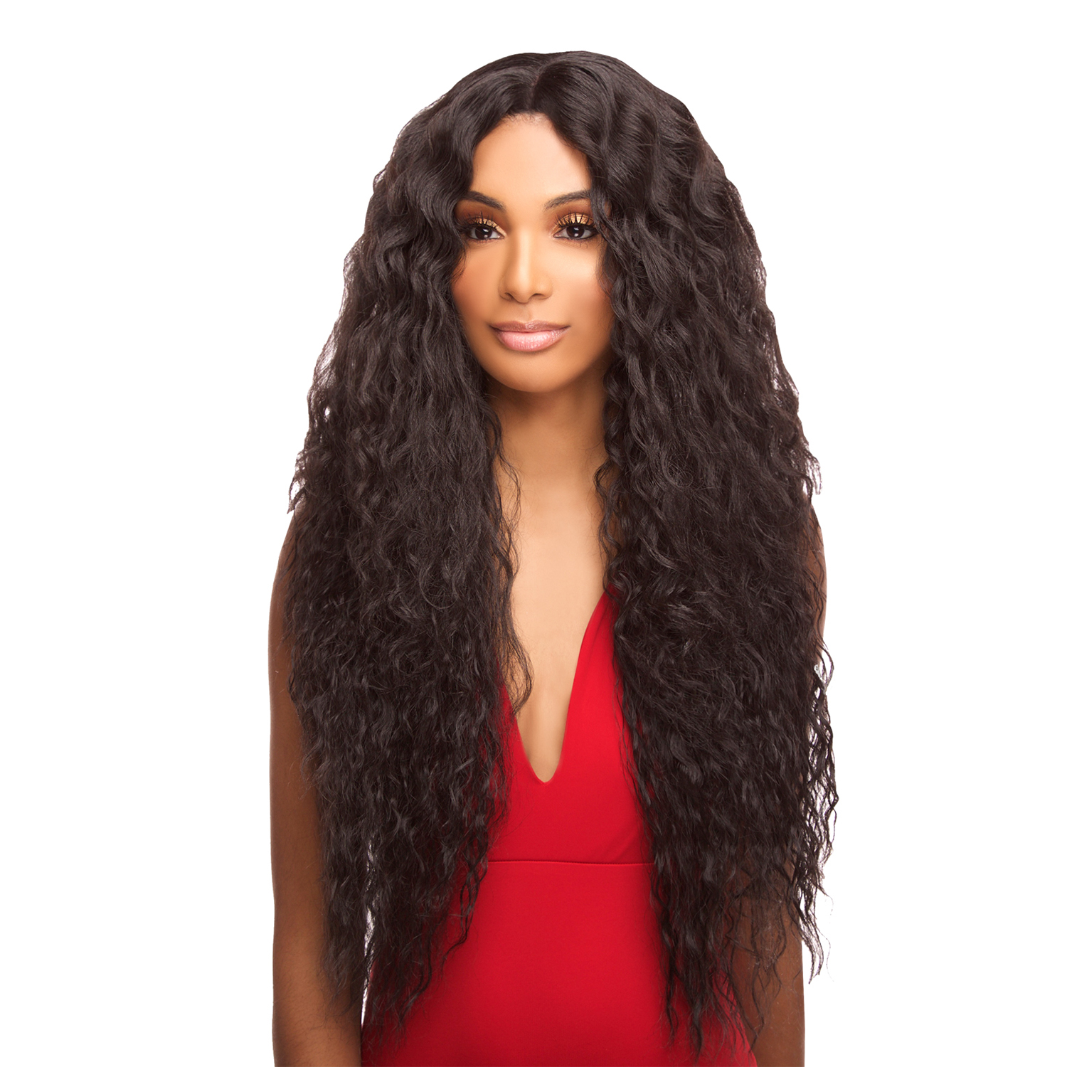 The Stylist Synthetic Lace Front Wig 4x4 Swiss Lace Silk Top Paradise Wave